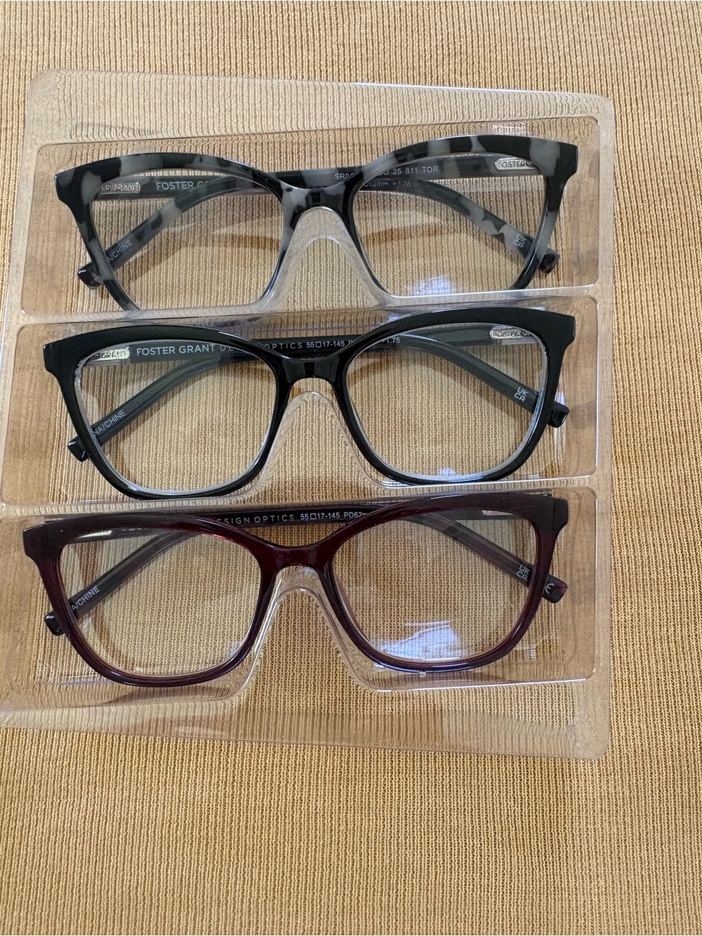 Foster Grant Reading Glasses 3 pair, +1.75 - Picture 2 of 5